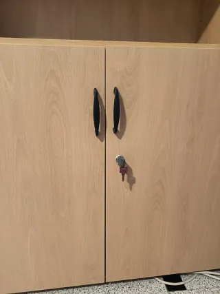 Armario de madera con puertas