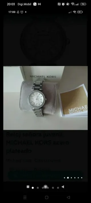 Reloj Michael Kors Plata acero plateado circonitas