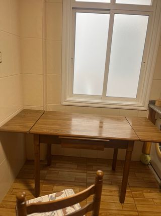 Mesa y Silla Cocina Madera