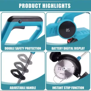 Cortacésped a batería con 2 baterías