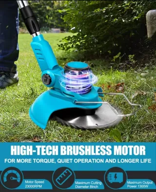 Cortacésped a batería con 2 baterías