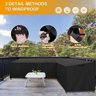 Cubierta de Muebles de jardín en Forma de L,Cubier