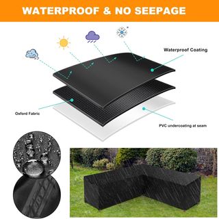 Cubierta de Muebles de jardín en Forma de L,Cubier