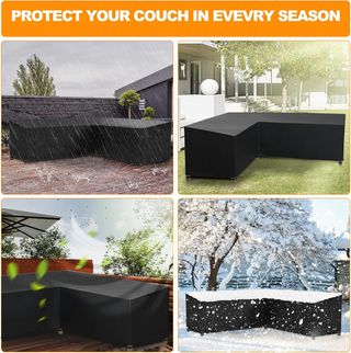 Cubierta de Muebles de jardín en Forma de L,Cubier