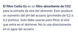 Filtro CO2 para acuario