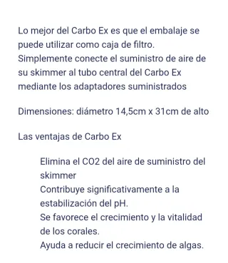 Filtro CO2 para acuario
