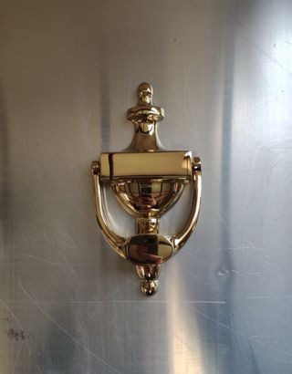 Aldaba llamador puerta - Latón brillo