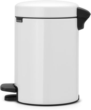 Brabantia Cubo de basura con pedal, Blanco, 3 l