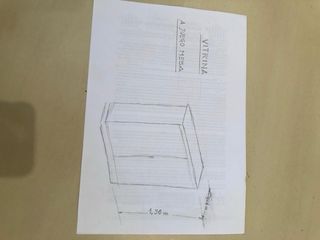 Aparador de madera maciza en color blanco