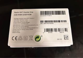 Xiaomi Redmi 9AT 32GB Negro Nuevo a estrenar