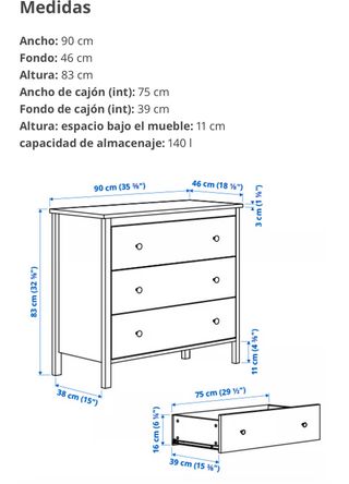 Cajonera IKEA KOPPANG Blanca