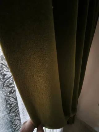 Cortinas de terciopelo verde