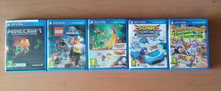 Lote 5 Juegos PS Vita: Minecraft, Lego, Sonic, Ray
