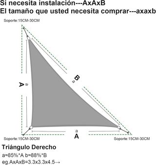 SUNNY GUARD Toldo Vela de Sombra Impermeable 3x3x4