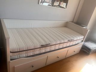 Cama nido IKEA Hemnes 3 cajones + 2 colchones