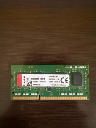 Memoria RAM Kingston 4GB DDR3 PC3-12800