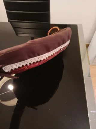 Lote de cestas de mimbre y tela