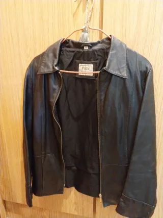 Chaqueta Cuero F&Co Talla S Unisex
