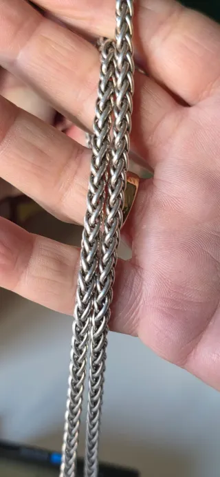 Cadena Plata Ley Vintage