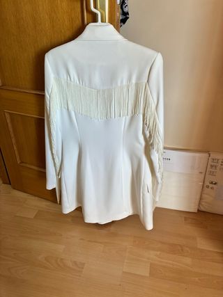 Chaqueta Vestido Bershka blanco  Talla M