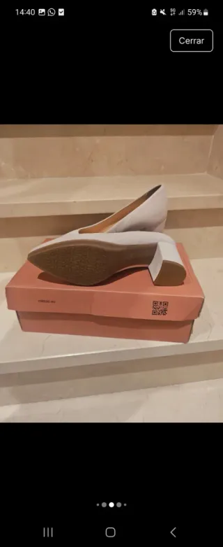 Zapatos Mimao Beige Tacón Bloque