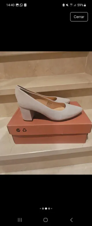 Zapatos Mimao Beige Tacón Bloque