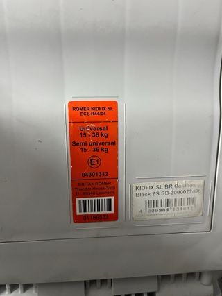 Silla coche Britax Römer negra