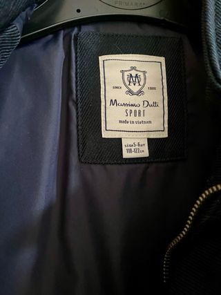 Parka niño Massimo Dutti azul de 5 a 6 años