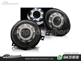 FAROS DELANTEROS OJOS DE ANGEL PARA VOLKSWAGEN LUPO 1998-2005
