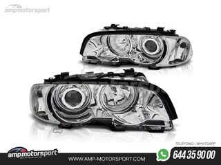 FAROS DELANTEROS OJOS DE ANGEL CCFL PARA BMW SERIE 3 E46 / COUPE / CABRIO