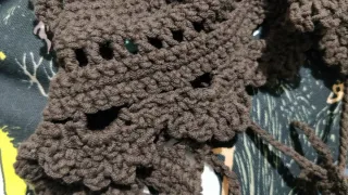 Top de crochet marrón