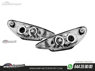FAROS DELANTEROS OJOS DE ANGEL CCFL PARA PEUGEOT 206