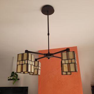 2 Lámparas colgantes estilo Tiffany