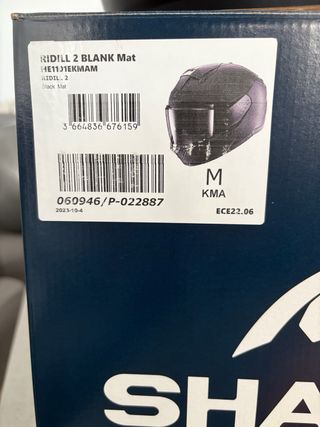 Casco Shark Ridill 2 Negro Mate Talla M