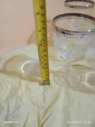 Set 5 Bicchieri Vintage Argento Vetro