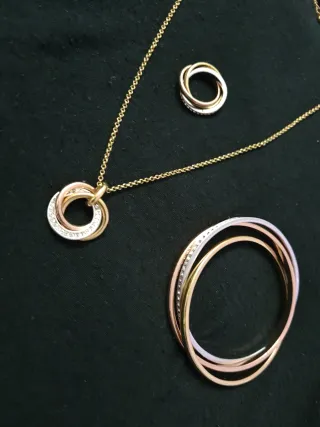 Set Joyas Buckley London bracelet trio y Cadena