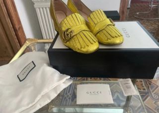 Mocasines Gucci Marmont Dorados