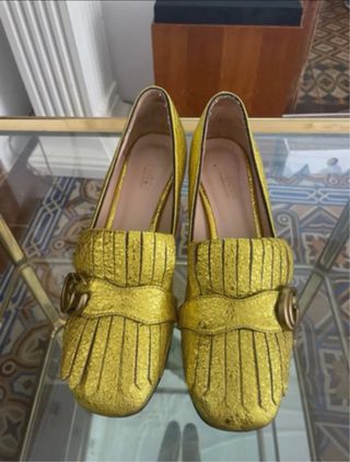 Mocasines Gucci Marmont Dorados