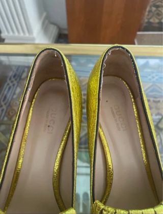 Mocasines Gucci Marmont Dorados