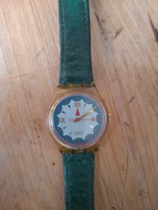 Orologio Swatch Uomo Oro e Verde