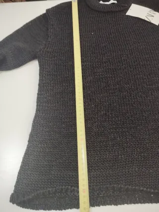 Suéter Zara Negro Semitransparente