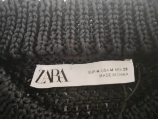 Suéter Zara Negro Semitransparente