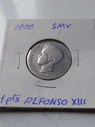 Una peseta 1900 SMV Alfonso XIII de plata