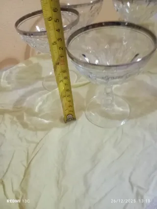 Set 6 Bicchieri Vintage Argento Vetro