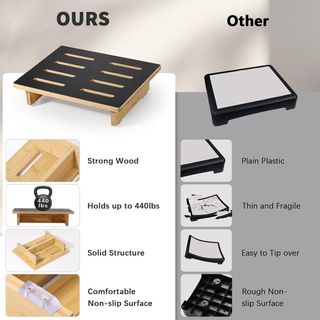 Taburete Antideslizante Bambú y Goma