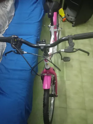 Bicicleta infantil 20 rosa y blanca