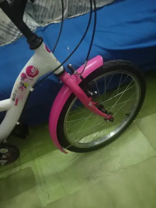 Bicicleta infantil 20 rosa y blanca