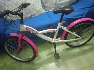 Bicicleta infantil 20 rosa y blanca