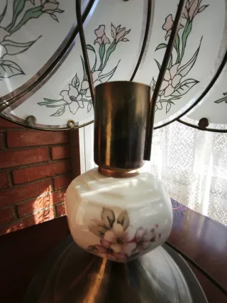 Lámpara de mesa vintage floral