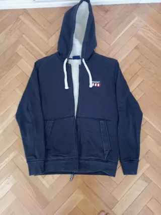 Sudadera Gant con cremallera azul